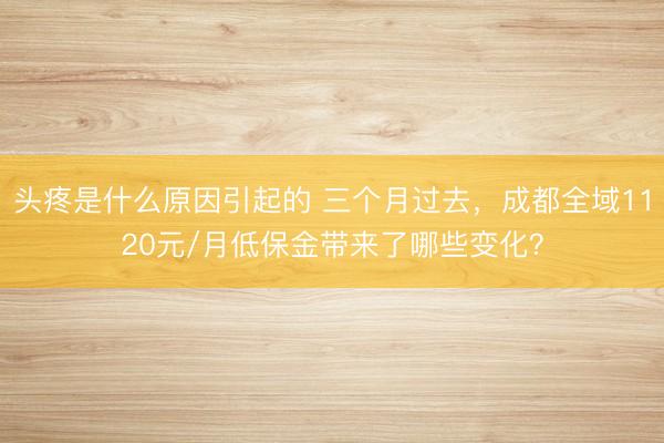 头疼是什么原因引起的 三个月过去，成都全域1120元/月低保金带来了哪些变化？