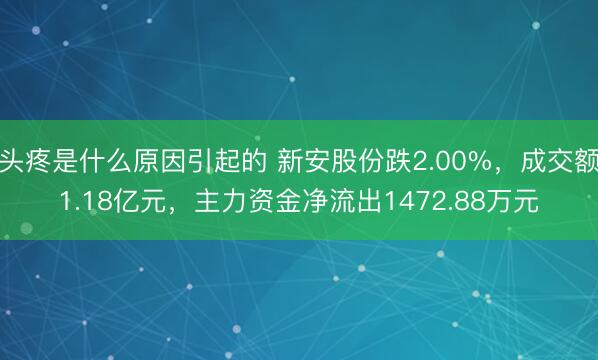 头疼是什么原因引起的 新安股份跌2.00%，成交额1.18亿元，主力资金净流出1472.88万元