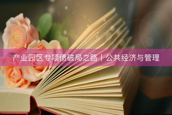 产业园区专项债破局之路︱公共经济与管理