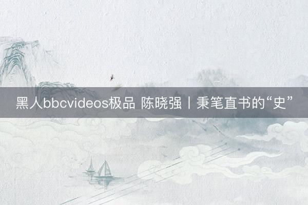 黑人bbcvideos极品 陈晓强丨秉笔直书的“史”