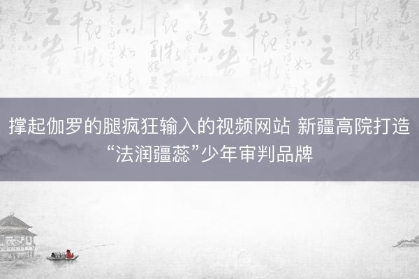 撑起伽罗的腿疯狂输入的视频网站 新疆高院打造“法润疆蕊”少年审判品牌