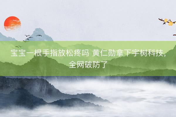 宝宝一根手指放松疼吗 黄仁勋拿下宇树科技，全网破防了