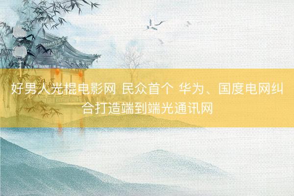好男人光棍电影网 民众首个 华为、国度电网纠合打造端到端光通讯网