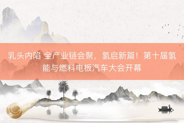 乳头内陷 全产业链会聚，氢启新篇！第十届氢能与燃料电板汽车大会开幕