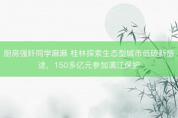 厨房强奷同学麻麻 桂林探索生态型城市低碳新旅途，150多亿元参加漓江保护